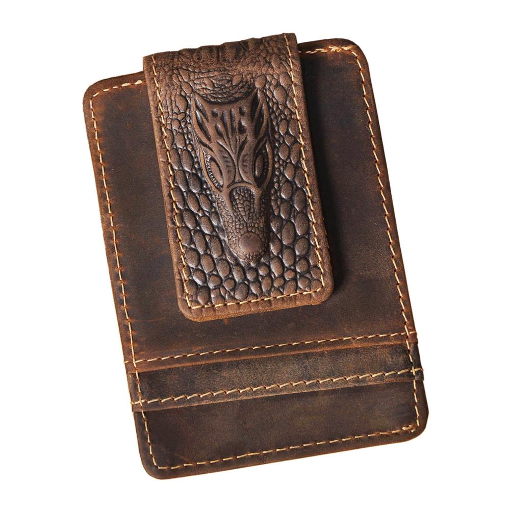Money Clip Magnetic - 2020 تريند الجلد الحقيقي المغناطيسي المال