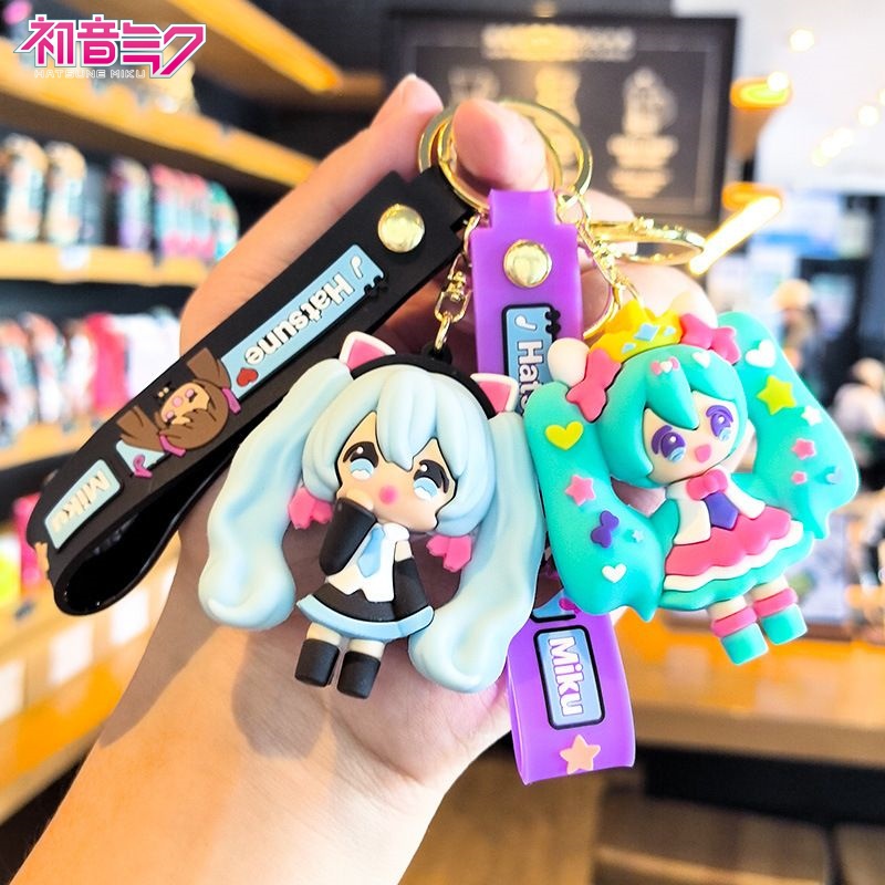 Carabiner Keychain - ميدالية مفاتيح هاتسوني ميكو، دمية أنمي