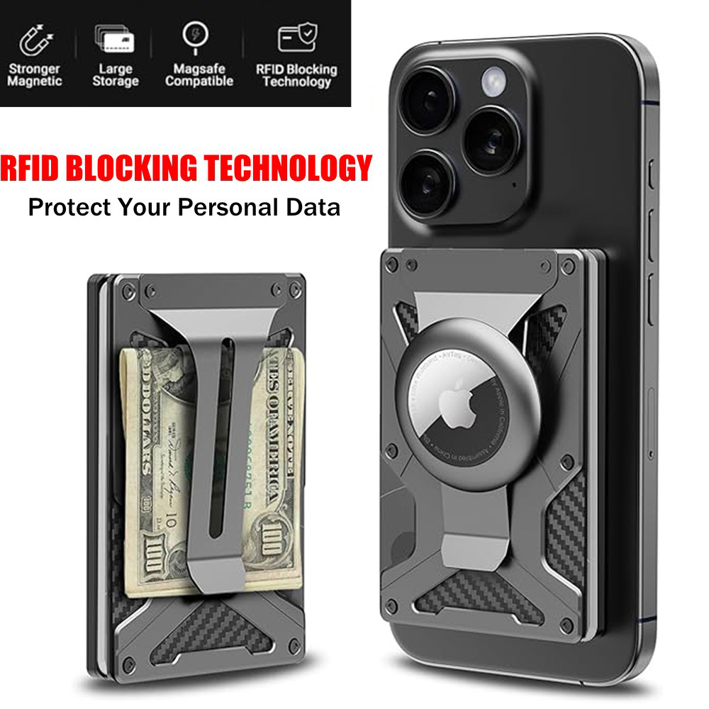 Money Clip Magnetic - محفظة هاتف مغناطيسية متوافقة مع حامل