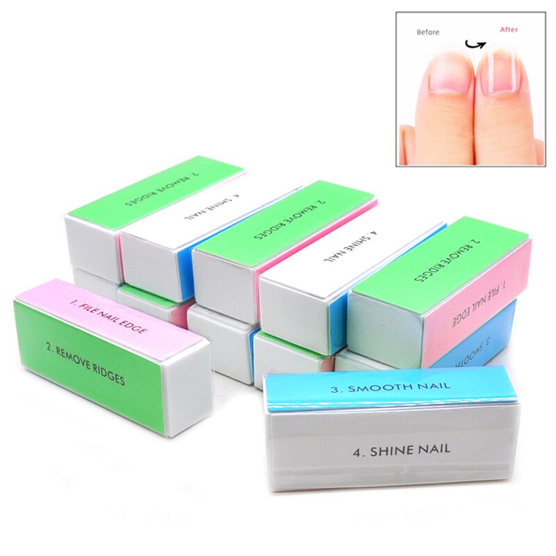Nail File Titanium - ملمع ملمع ملون بأربعة طرق لتلميع