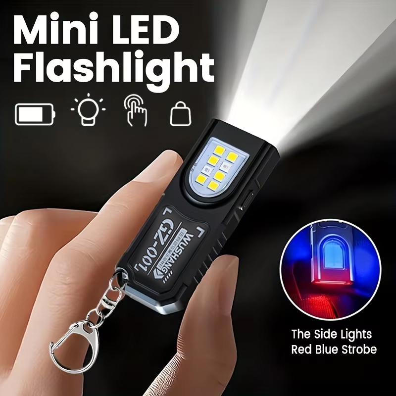 Keychain Flashlight - متعددة الوظائف المفاتيح مصباح يدوي USB