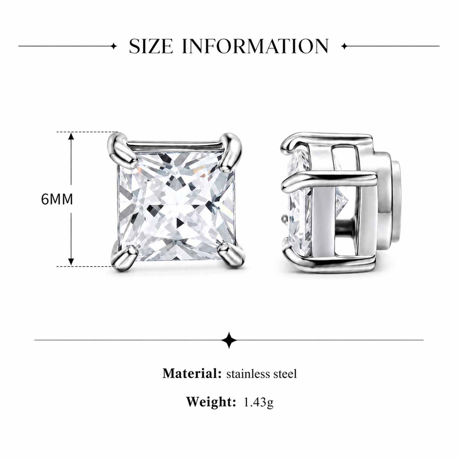 أقراط مربعة الشكل من الزركونيا - مراجعة Money Clip Magnetic وسعره