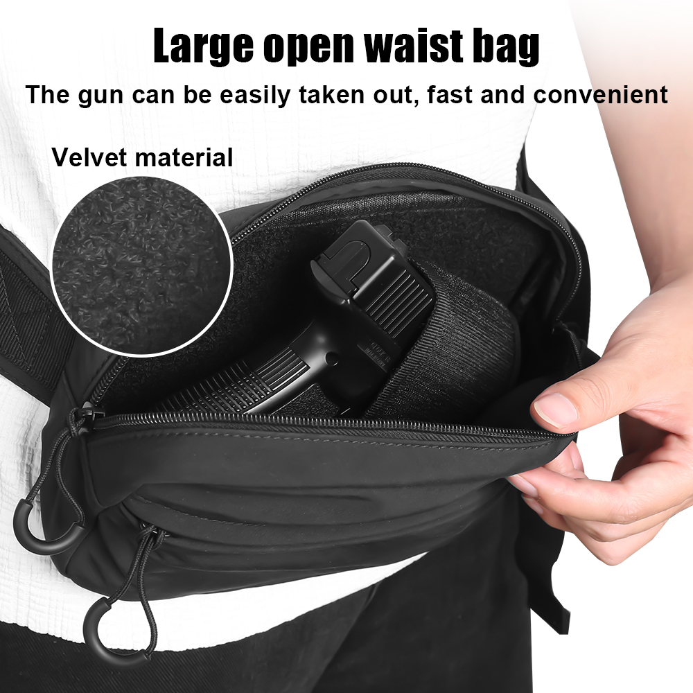 التكتيكية حقيبة كروسبودي مسدس  - مراجعة Edc Carry Fanny Pack وسعره