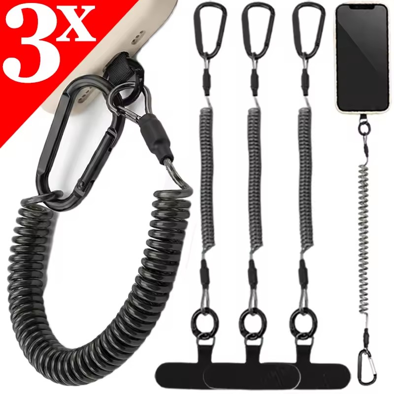 حبل هاتف مرن مضاد للضياع، حبل  - مراجعة Carabiner Keychain وسعره