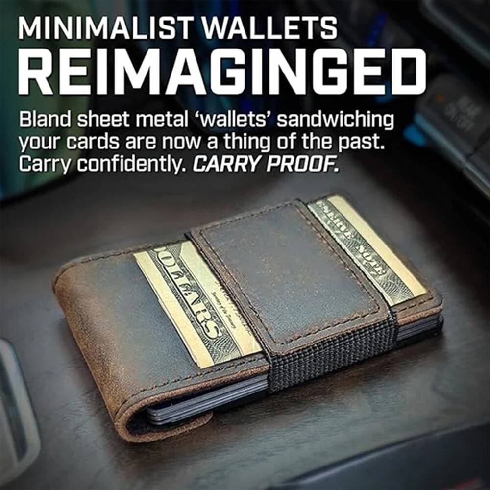 محفظة جلدية رجالية من OUIO مزو - مراجعة Money Clip Magnetic وسعره