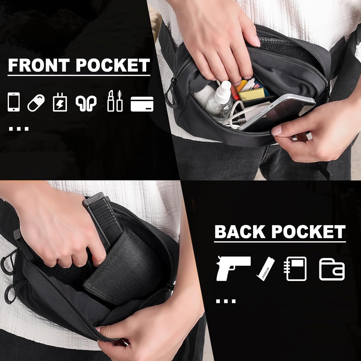 حزمة مراوح تكتيكية مع حافظة حق - مراجعة Edc Carry Fanny Pack وسعره